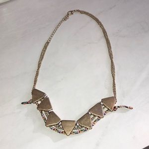 Funky gold and colorful necklace